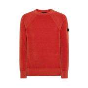 Zachte Gebreide Crewneck Sweater met Trilogy Logo Peuterey , Orange , ...