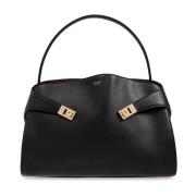 Suède schoudertas Hug Salvatore Ferragamo , Black , Dames