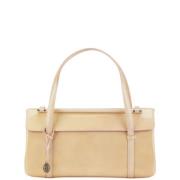 Pre-owned Leather handbags Cartier Vintage , Beige , Dames