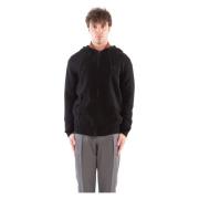 Lamswol Hoodie in Notting Stijl MC2 Saint Barth , Black , Heren