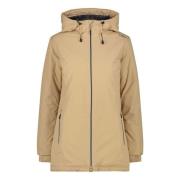 Lang FIX Hood Jas CMP , Beige , Dames