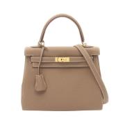 Pre-owned Leather handbags Hermès Vintage , Brown , Dames