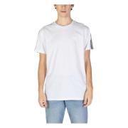 Witte Katoenen T-shirt Korte Mouw Moschino , White , Heren