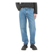 Gewassen Afwerking Mid-Rise Jeans The Row , Blue , Dames