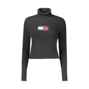 Zwarte Wollen Trui Tommy Hilfiger , Black , Dames