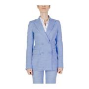 Elegante Blazer met Elastaan Sandro Ferrone , Blue , Dames