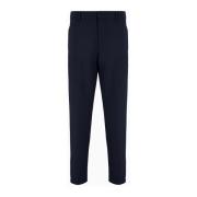 Blauwe elastische taille broek Emporio Armani , Blue , Heren