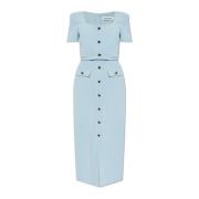 Kanten Kristalversierde Midi Jurk Self Portrait , Blue , Dames