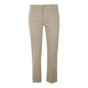 Beige Stretch Katoen Jeans Fay , Beige , Dames