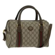 Pre-owned Canvas handbags Gucci Vintage , Beige , Dames