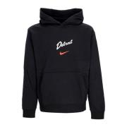 Detroit Pistons Club Hoodie Zwart Nike , Black , Heren