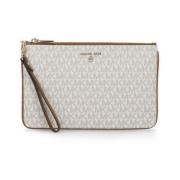 Canvas Pochette met Afneembare Hendel en Kaarthouders Michael Kors , W...