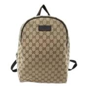 Pre-owned Canvas shoulder-bags Gucci Vintage , Beige , Dames