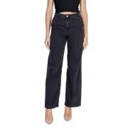 Zwarte Katoenen Jeans & Broek Jacqueline de Yong , Black , Dames