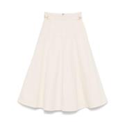 Midi rok met decoratieve gesp Ulla Johnson , Beige , Dames