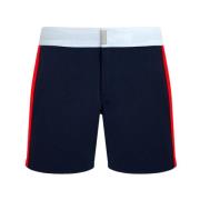 Kleur blok stretch zwemshorts met platte taille voor heren Vilebrequin...