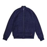 Navy Blue Zip Mock Sweatshirt Polo Ralph Lauren , Blue , Heren