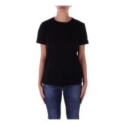 Zwart Logo Voorkant T-shirt Gcds , Black , Dames