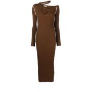 Midi Dresses Julfer , Brown , Dames