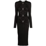 Zwarte V-hals jurk met uitsparingen Christopher Esber , Black , Dames