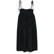 Zwarte Stropdas-Fastening Jurk Cecilie Bahnsen , Black , Dames