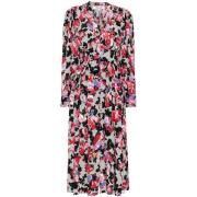 Bloemen V-hals Jurk EcoVero™ Print Diane Von Furstenberg , Multicolor ...