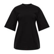 T-shirt met trekkoorden Fabiana Filippi , Black , Dames