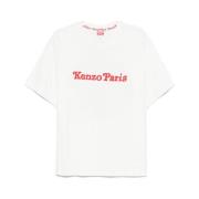 Witte Crew Neck T-shirt Kenzo , White , Heren