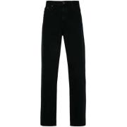 Zwarte Denim Straight Leg Jeans Agolde , Black , Heren