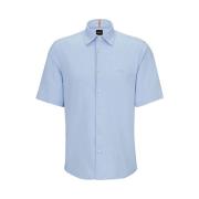 Casual korte mouwen overhemd Hugo Boss , Blue , Heren