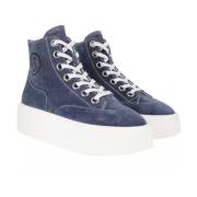 Blauwe Suède Platform Sneakers MM6 Maison Margiela , Blue , Dames