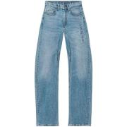 Indigo Blauwe Denim Jeans Whiskering Effect Alexander Wang , Blue , Da...