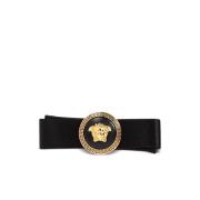 Zwarte Medusa Plaque Haarklem Versace , Black , Dames