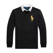 Zwarte poloshirt met kraag Ralph Lauren , Black , Heren