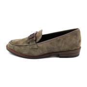 Grijze Velours Slipper met Blokhak ara , Gray , Dames