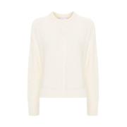 Ivoor Cashmere Kabelgebreide Trui Kujten , Beige , Dames