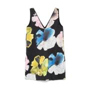 Bloemen Geborduurde Zwarte Jurk Stine Goya , Multicolor , Dames