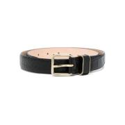 Zwarte riem met krokodilleneffect en gesp A.p.c. , Black , Dames