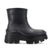 Zwarte Regenlaarzen Stijlvol en Droog Msgm , Black , Dames