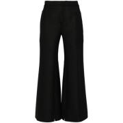 Zwarte Hoge Taille Flare Broek Niccolò Pasqualetti , Black , Dames