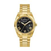 Connoisseur Gold RVS horloge Guess , Yellow , Heren