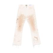 Beige Denim Bootcut Jeans Gallery Dept. , Beige , Heren