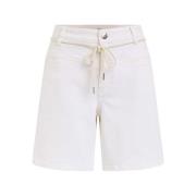 Korte Bermuda Shorts Oui , White , Dames