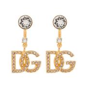 Druppelontwerp Strass Oorbellen Dolce & Gabbana , Yellow , Dames