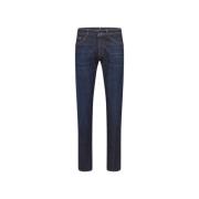 Donkerblauwe Slim Fit Heren Jeans Hugo Boss , Blue , Heren