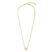 Kristal Gancini Hanger Gelaagde Ketting Salvatore Ferragamo , Yellow ,...