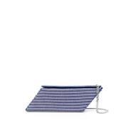 Kristal Mesh Parallelogram Clutch Tas Kara , Blue , Dames