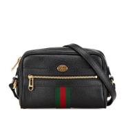 Pre-owned Leather crossbody-bags Gucci Vintage , Black , Dames