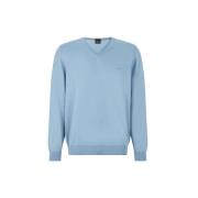 V-Hals Pullover Wol Hugo Boss , Blue , Heren