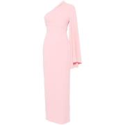 Bubblegum Roze Asymmetrische Hals Jurk Solace London , Pink , Dames